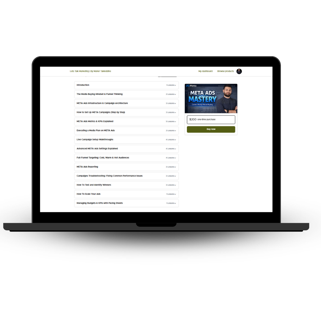 Course curriculum preview